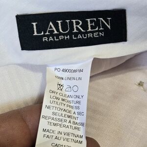 Lauren Ralph Lauren Light Pink Linen Vacation Beach Resort Island Dress Pants 42